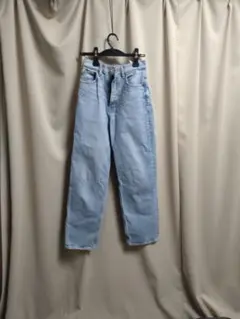 MOUSSY ライトブルー ハイウエストデニムパンツ