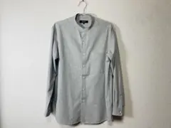 コムサイズム メンズ 襟なしシャツ グレー