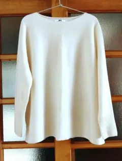 3Dオーバーサイズセーター（長袖）OFF WHITE　M