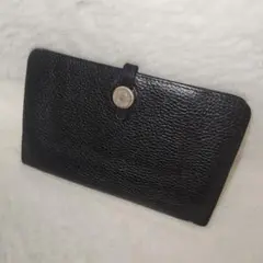 エルメス ドゴン 長財布 ブラック　レザーのサムネイル