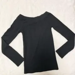 セシルマクビー M 黒 オフショル リブニット トップス 未使用に近い