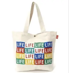 nikoand トートバッグ　キャンバス　LIFE ライフ　大容量　バッグのサムネイル