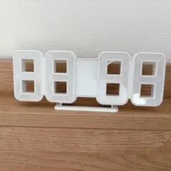 デジタル時計 置時計 ホワイト IKEA