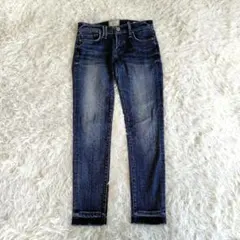 【モナーメ エマ】カットオフ スキニーデニム 牛革ラベル