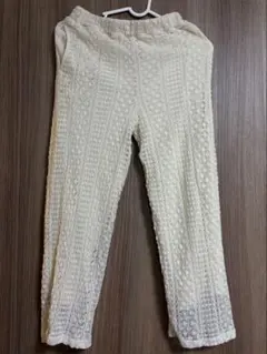 【GLOBAL WORK】レース白パンツ　キッズ　160cm ポケット有り