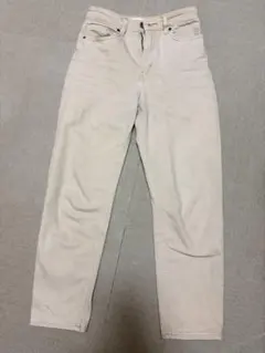 Ｈ&M デニム テーパード オフホワイト ジーンズ EUR34 XS レディースのサムネイル
