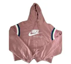 Nike ピンク フード付きショート丈パーカー M