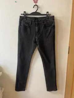 【新品】GU ストレートデニム 30インチ ブラック