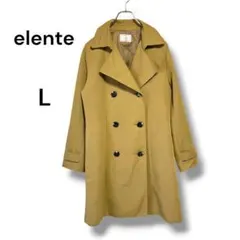 elente ダブルボタン ベージュ トレンチコート Lサイズ　春秋に最適