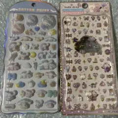 【正規品】コットンパフィーシール ジュエルプチドロップシール 2点セット