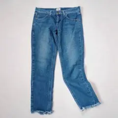 Lee×ナノユニバース◇コラボストレートデニムパンツ カットオフジーンズ Mのサムネイル