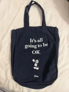 Disney ミッキーマウス トートバッグ ネイビー