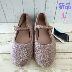 新品♡ボアベルト付き フラットシューズ Lサイズ