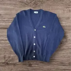 【訳あり特価】Lacoste ネイビー カーディガンwool