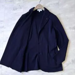 【名品図鑑】近年モデル ラルディーニ ニットジャケット M イタリア製 ネイビーのサムネイル