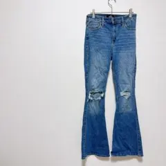 Hollister フレアデニム ダメージ加工 W27 ホリスター デニム 美脚のサムネイル
