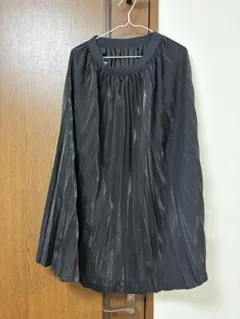 GRLプリーツロングスカート ブラック M