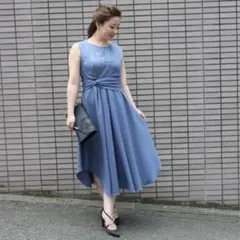 [美品]パーティードレス M ブルー ロング