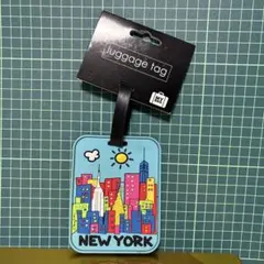 ニューヨーク スカイライン PVC製ラゲッジタグ【ネームタグ】