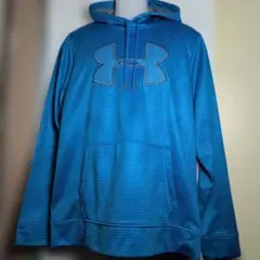 美品UNDER ARMOR　パーカー COLDGEAR メンズ　M　ポリ青