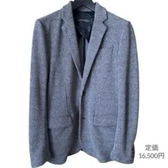 ナノユニバース 畦編みニットジャケット 黒 M 春秋のサムネイル