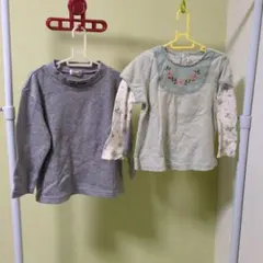 Lafraise 長袖カットソー &重ね着風カットソー2枚セット 100cm