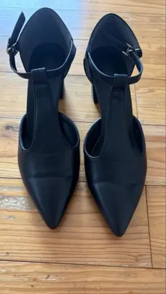 ストラップパンプス黒25cmのサムネイル