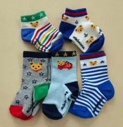 ミキハウス ベビー靴下セット 5足 プッチーくん クルー丈