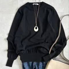 極美品✨SLOANE スローン クルーネック ニット プルオーバー 黒