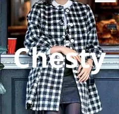 Chesty ノーカラーチェック柄コートのサムネイル