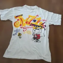 【90s】ビンテージ JAZZ スヌーピー ウッドストック Tシャツのサムネイル