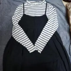 キャミワンピ ボーダーTシャツ セット
