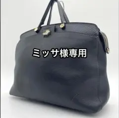 美品】ランセル レザー ハンドバッグ ミニボストン ネイビー - メルカリ