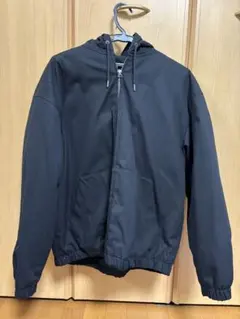 フーデッドジップアップブルゾンUNIQLO U L ブラック