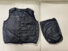【収納袋付】ブラック ベビーベスト サイズ90
