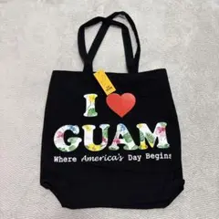 新品未使用タグ付✴︎グアムお土産　GUAM トートバッグ　キャンバス　黒　大人気