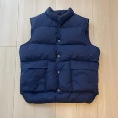 80s USA製 WoolRich ウールリッチ ダウンベスト 縦ポケ
