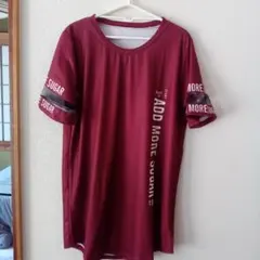 カジュアル Tシャツ バーガンディ色