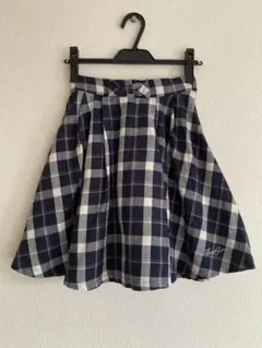 メゾピアノ チェック柄フレアスカート