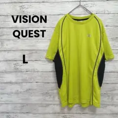 【VISION QUEST】トレーニングシャツ　ウェア（L）Tシャツ　イエロー✨のサムネイル