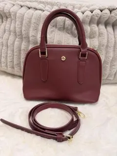 レガートラルゴ 2way ボストンバッグ ワインレッド　即購入