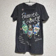rough natural charm Tシャツ グレー シャンプー柄 ハートのサムネイル