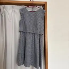 チェック柄ワンピース