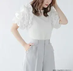 Fit more ミルフィーユフリル袖カットソー