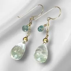 Kaya様専用◇レア✧大粒スコロライトアシンメトリーピアス✧14kgf