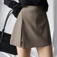 【お値下げ】美品! me+em selectハイウエストレイヤードミニスカパン◎