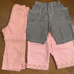 女の子　夏用ズボン　3点セット　110