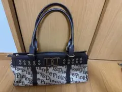 Pinky&Dianne ハンドバッグ ロゴ総柄 ブラウンのサムネイル