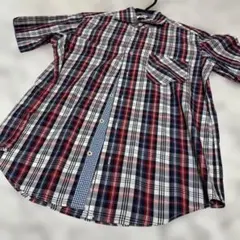 ⑧ブランド　チェック柄　半袖　カットソー　シャツ　MALE&Co. タカキューのサムネイル