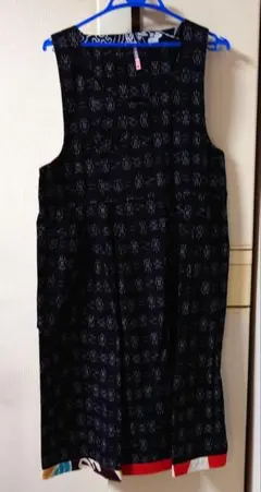 Potechino 刺繍入り黒ロングエプロン - メルカリ